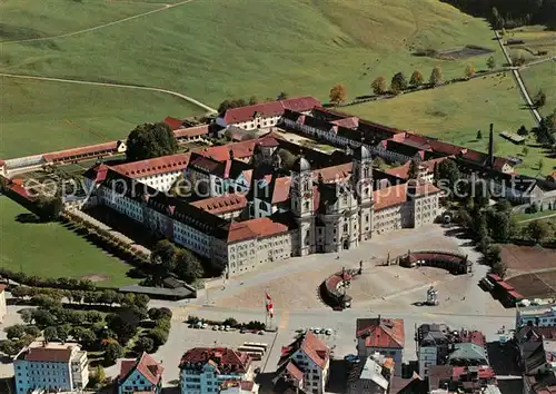 AK / Ansichtskarte Einsiedeln_SZ Fliegeraufnahme Kloster Einsiedeln SZ