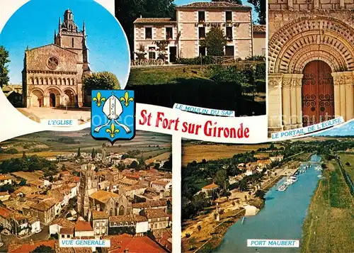 AK / Ansichtskarte Saint Fort sur Gironde Eglise Port Maubert  Saint Fort sur Gironde