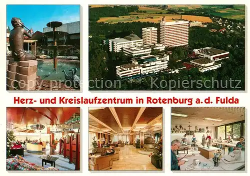 AK / Ansichtskarte Rotenburg_Fulda Herz  und Kreislaufzentrum Brunnen Klinik Fliegeraufnahme Rotenburg Fulda