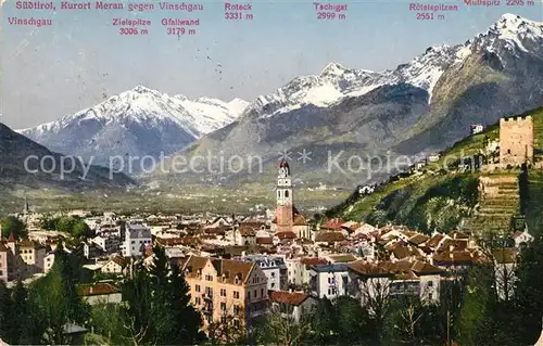 AK / Ansichtskarte Merano_Suedtirol Panorama Vinschgau Merano Suedtirol