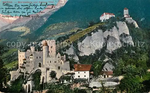 AK / Ansichtskarte Meran_Merano Brunnenburg und Schloss Tirol Meran Merano