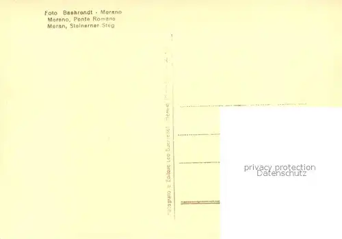 AK / Ansichtskarte Meran_Merano Steinerner Steg Meran Merano