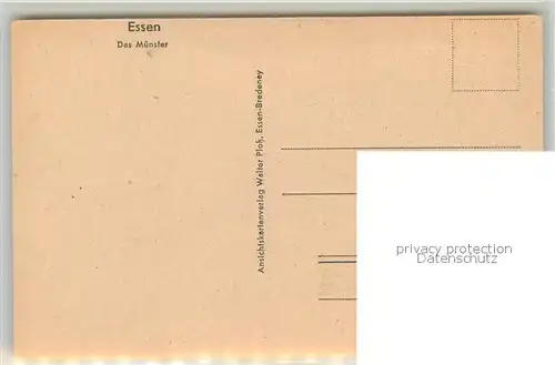 AK / Ansichtskarte Essen_Ruhr Das Muenster Essen_Ruhr