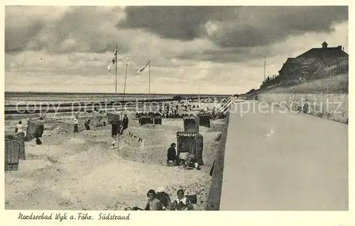 AK / Ansichtskarte Wyk_Foehr Suedstrand Foehr
