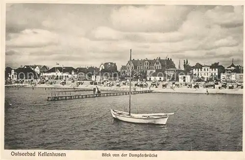 AK / Ansichtskarte Kellenhusen_Ostseebad Blick von der Dampferbruecke Kellenhusen_Ostseebad