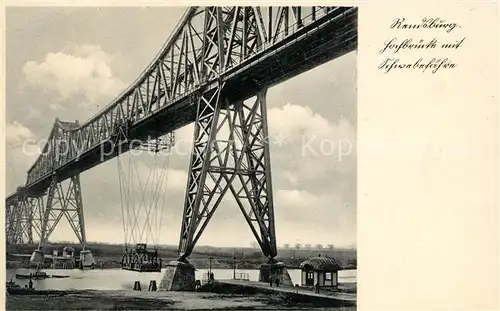 AK / Ansichtskarte Rendsburg Hochbruecke mit Schwebefaehre Rendsburg