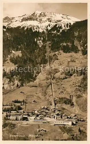 AK / Ansichtskarte Lauterbrunnen_BE Muerrenbahn Panorama Lauterbrunnen BE