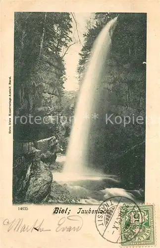 AK / Ansichtskarte Biel_Bienne Taubenbach Wasserfall Biel Bienne