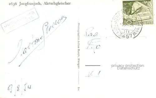 AK / Ansichtskarte Jungfraujoch mit Aletschgletscher Jungfraujoch