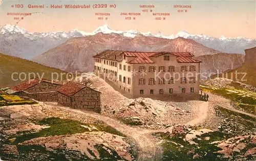 AK / Ansichtskarte Gemmi_Wallis Hotel Wildstrubel Gemmi Wallis