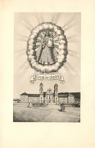 AK / Ansichtskarte Einsiedeln_SZ Gnadenbild Kloster Einsiedeln SZ