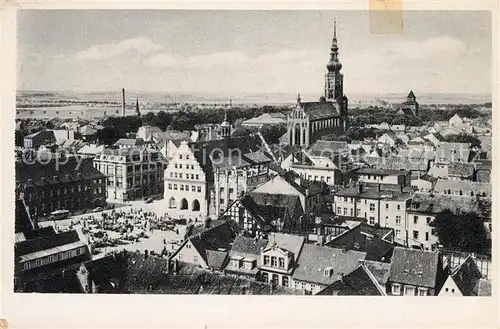 AK / Ansichtskarte Greifswald Blick auf Markt und Nicolaikirche Greifswald