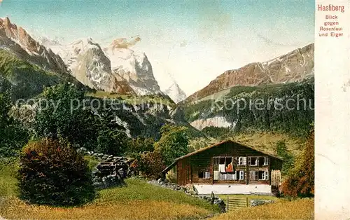 AK / Ansichtskarte Hasliberg mit Rosenlaui und Eiger Hasliberg