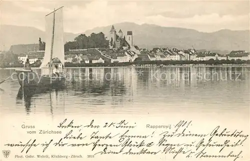 AK / Ansichtskarte Rapperswil_SG Partie am Zuerichsee Rapperswil SG