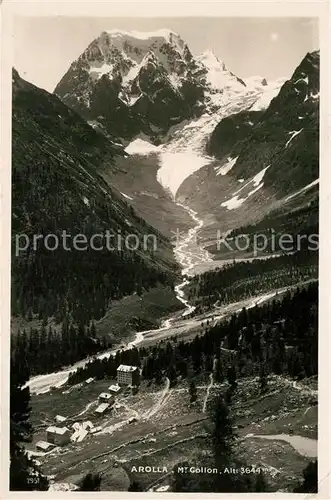 AK / Ansichtskarte Arolla_VS Mont Collon  Arolla_VS