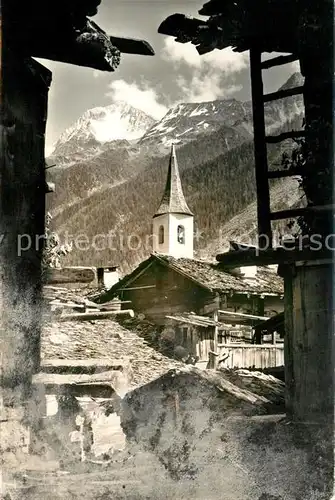 AK / Ansichtskarte Kippel Kirche Bietschhorn Kippel