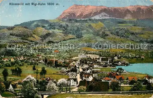 AK / Ansichtskarte Kuessnacht mit Rigi Kulm Kuessnacht