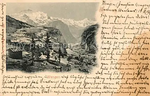 AK / Ansichtskarte Wengen_BE Panorama Wengen_BE