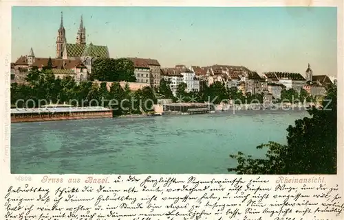 AK / Ansichtskarte Basel_BS Rheinansicht Basel_BS