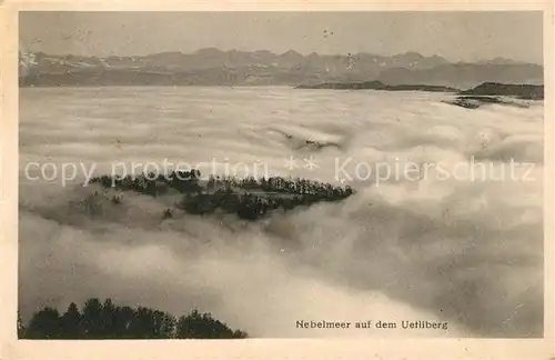 AK / Ansichtskarte Zuerich_ZH Nebelmeer auf dem Uetliberg Zuerich_ZH
