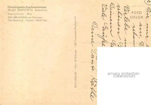 Arlaching Campingplatz Kupferschmiede Arlaching