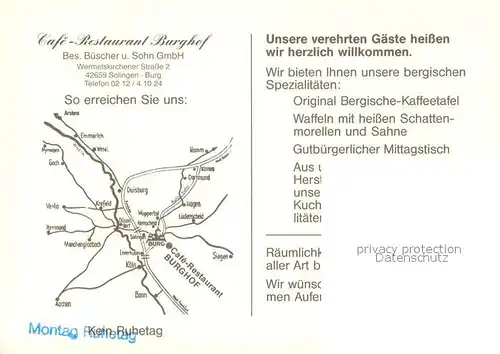 Solingen Cafe Restaurant Burghof Solingen