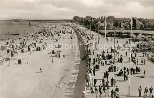 AK / Ansichtskarte Travemuende_Ostseebad Promenade Strand  Travemuende_Ostseebad