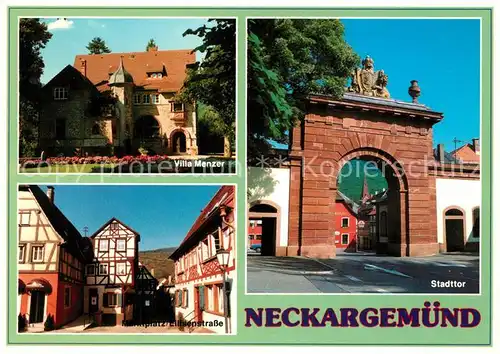 AK / Ansichtskarte Neckargemuend Villa Menzer Marktplatz Elisenstrasse Stadttor Neckargemuend