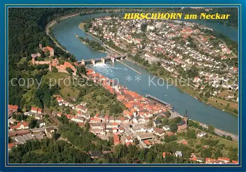 AK / Ansichtskarte Hirschhorn_Neckar Fliegeraufnahme Hirschhorn Neckar