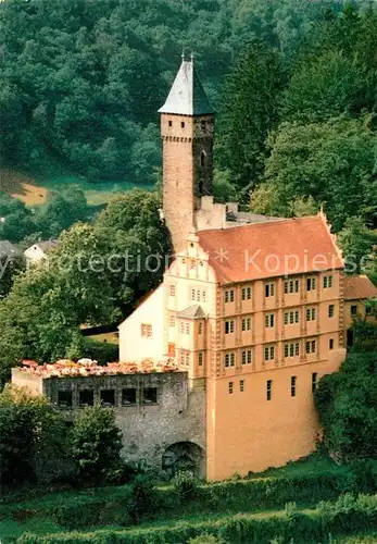 AK / Ansichtskarte Hirschhorn_Neckar Burg Hirschhorn Fliegeraufnahme Hirschhorn Neckar