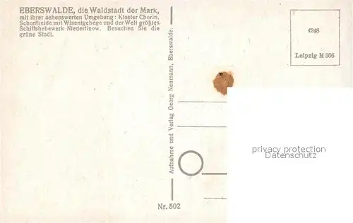 AK / Ansichtskarte Eberswalde Kloster Chorin Schorfheide  Eberswalde