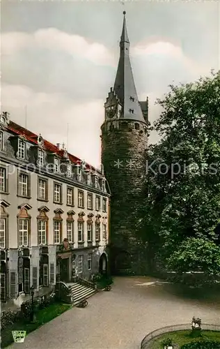 AK / Ansichtskarte Erbach_Odenwald Schlosshof Bergfried  Erbach Odenwald