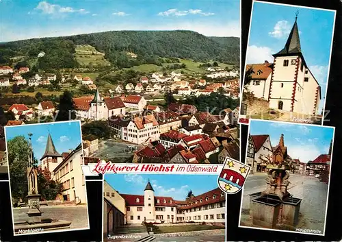 AK / Ansichtskarte Hoechst_Odenwald Marktplatz evangelische Kirche Hauptstrasse Hoechst_Odenwald