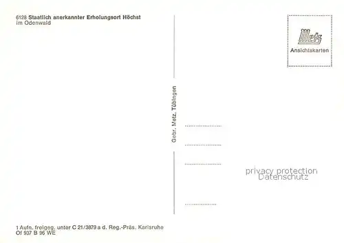 AK / Ansichtskarte Hoechst_Odenwald  Hoechst_Odenwald