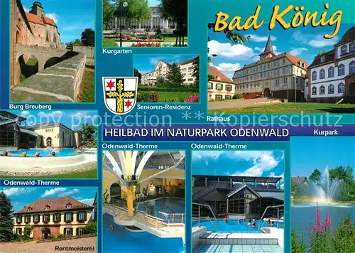 AK / Ansichtskarte Bad_Koenig_Odenwald Rathaus Burg Breuberg Rentmeisterei Bad_Koenig_Odenwald