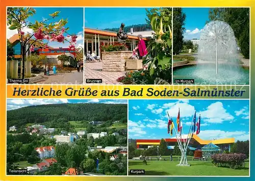 AK / Ansichtskarte Bad_Soden Salmuenster Therma Sol Kurpark Brunnen  Bad_Soden Salmuenster