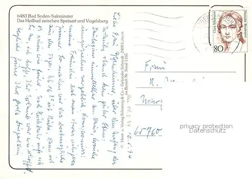 AK / Ansichtskarte Bad_Soden Salmuenster  Bad_Soden Salmuenster