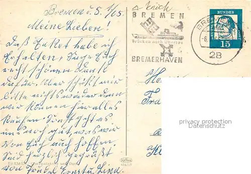 AK / Ansichtskarte Bremen Obernstrasse Dom  Bremen