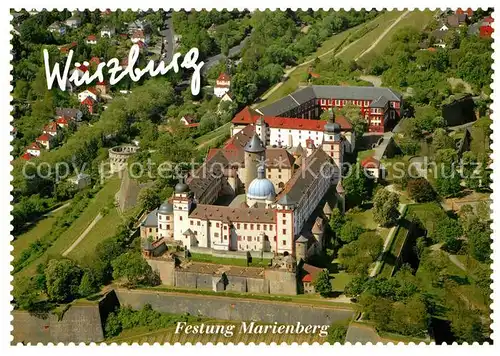 AK / Ansichtskarte Wuerzburg Festung Marienberg Fliegeraufnahme Wuerzburg