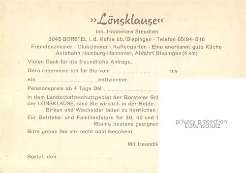 AK / Ansichtskarte Bispingen Loens Klause Borstel Bispingen