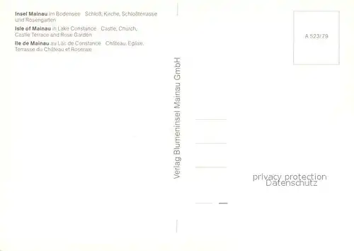 AK / Ansichtskarte Mainau Fliegeraufnahme Schloss Kirche Rosengarten Mainau