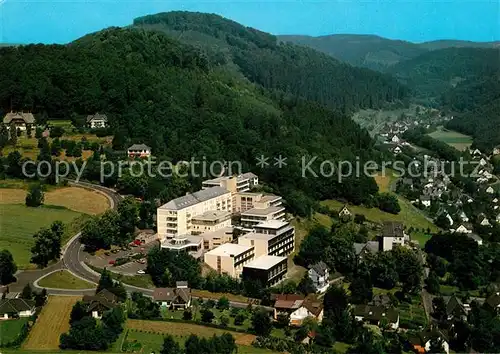 AK / Ansichtskarte Bad_Laasphe Fliegeraufnahme Schlossberg Klinik Bad_Laasphe