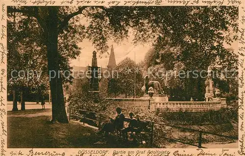 AK / Ansichtskarte Duesseldorf Graf Adolfplatz Denkmal Duesseldorf