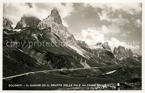 AK / Ansichtskarte Dolomiti Il Cimone Il Gruppo delle pale da Passa Rolle Dolomiti