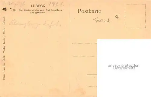 AK / Ansichtskarte Luebeck Marienkirche  Luebeck