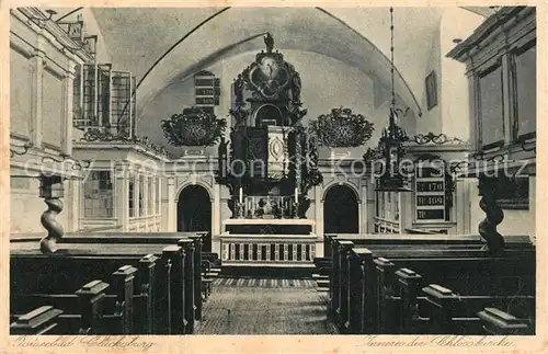 AK / Ansichtskarte Gluecksburg_Ostseebad Schlosskirche Altarraum Gluecksburg_Ostseebad