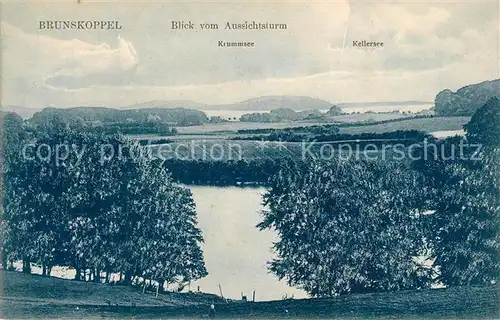 AK / Ansichtskarte Bruhnskoppel Panorama Krummsee Kellersee Bruhnskoppel