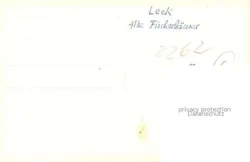 AK / Ansichtskarte Leck Alte Fischerhaeuser Leck