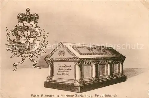 AK / Ansichtskarte Friedrichsruh_Hamburg Fuerst Bismarck Marmor Sarkophag Friedrichsruh Hamburg
