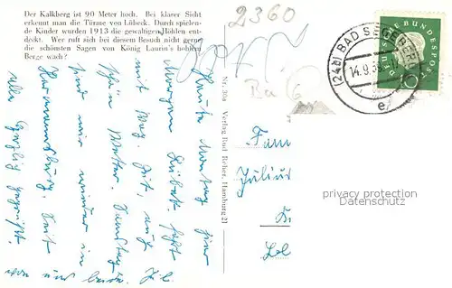 AK / Ansichtskarte Bad_Segeberg Kalkberg Bad_Segeberg